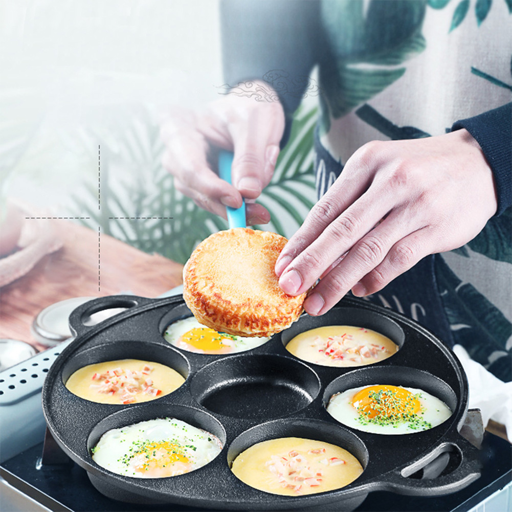Egg Waffle Pan - مقلاة حديدية بـ 7 فتحات غير