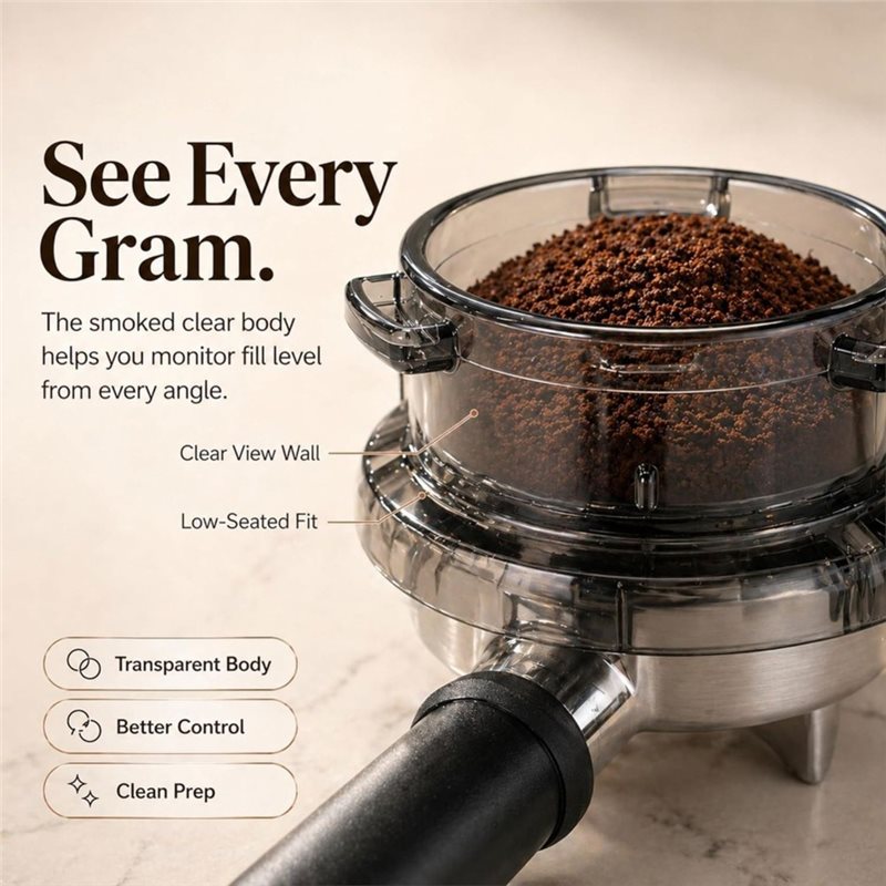 Breville Espresso Barista Express - عرض ترويجي! قمع توزيع القهوة بقفل