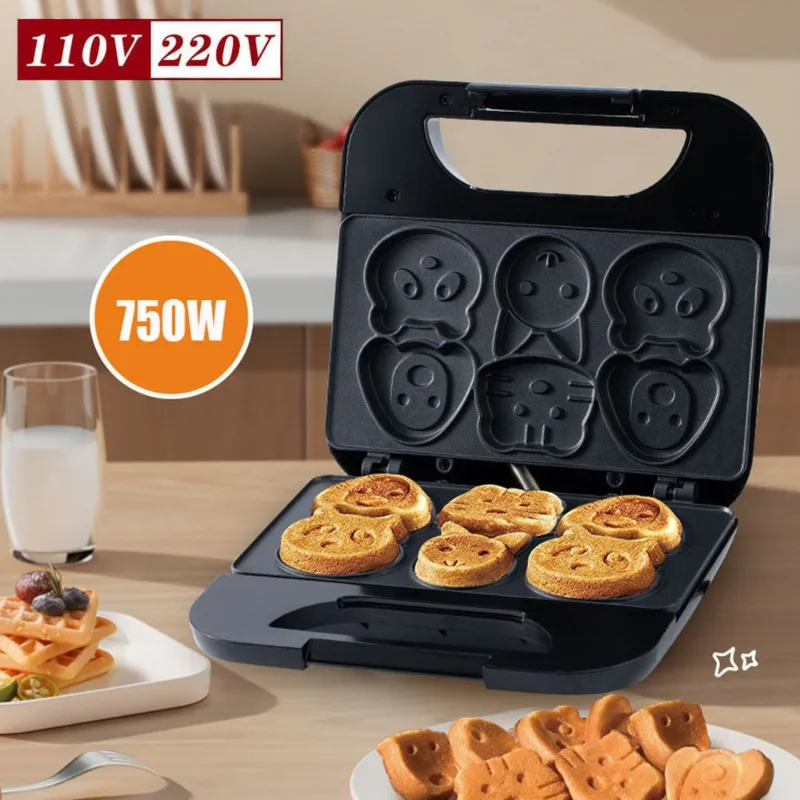Mini Pancake Griddle - آلة صنع البسكويت المنزلية بتصميم كرتوني،