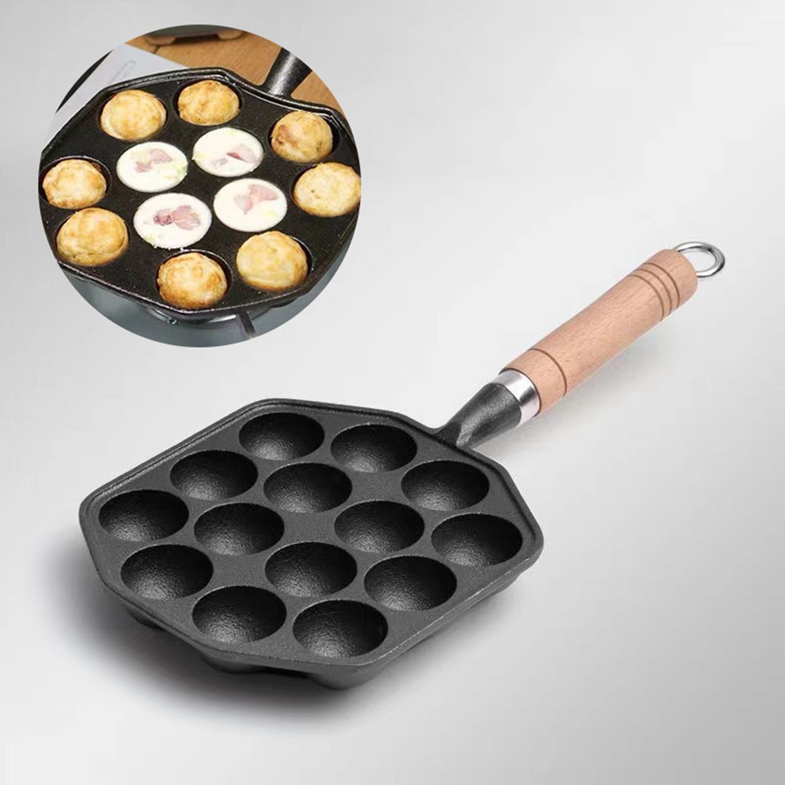 مقلاة حديد مصبوبة غير لاصقة بم - مراجعة Takoyaki Grill Plate وسعره