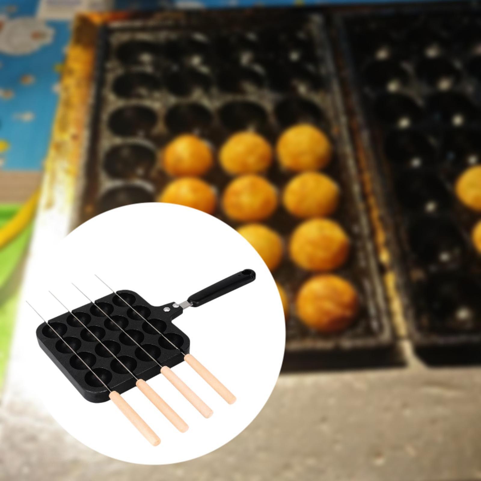 مقلاة تاكوياكي للشوي مع شوكات، - مراجعة Takoyaki Grill Plate وسعره