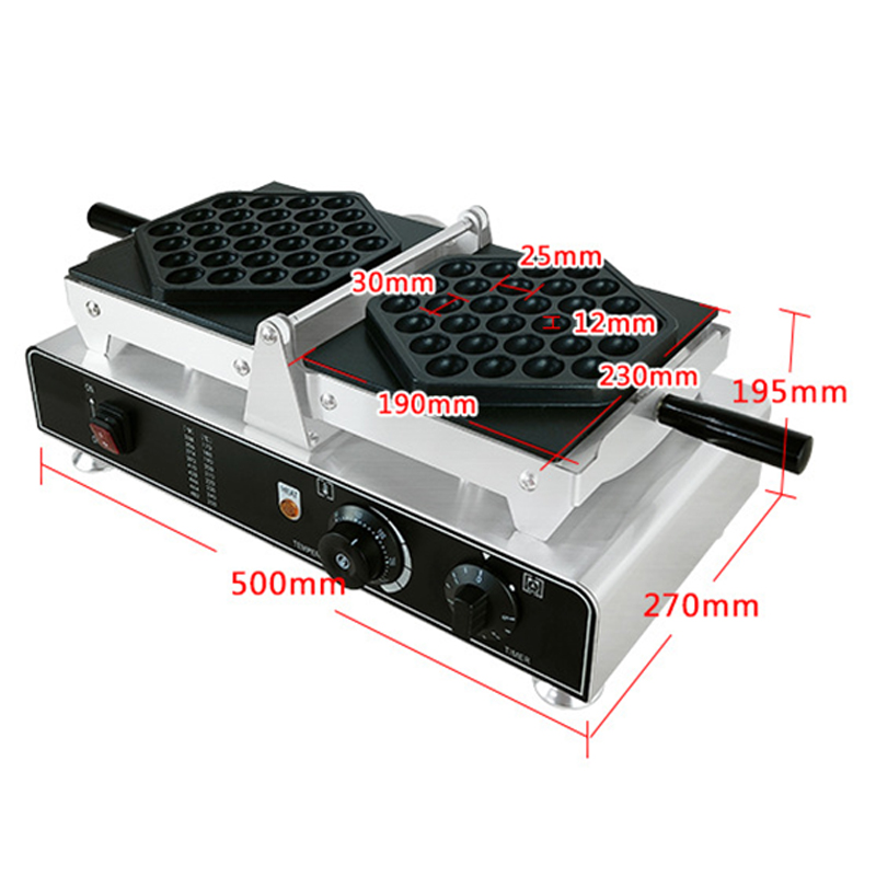 1500 واط صانع الوافل التجارية  - مراجعة Egg Waffle Pan وسعره
